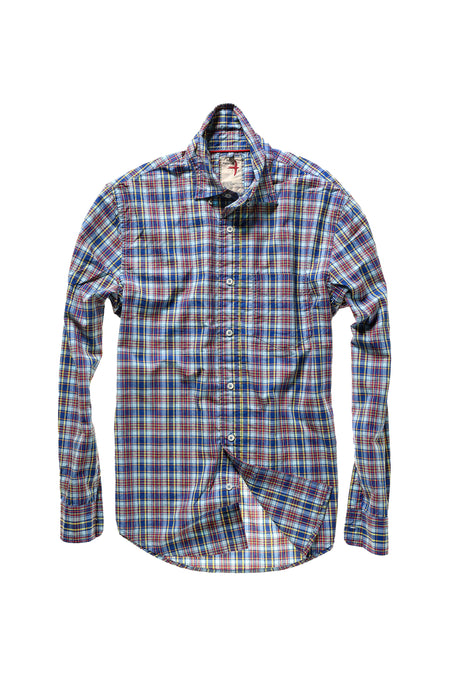 Brown/Cream/Navy Check Sport Shirt