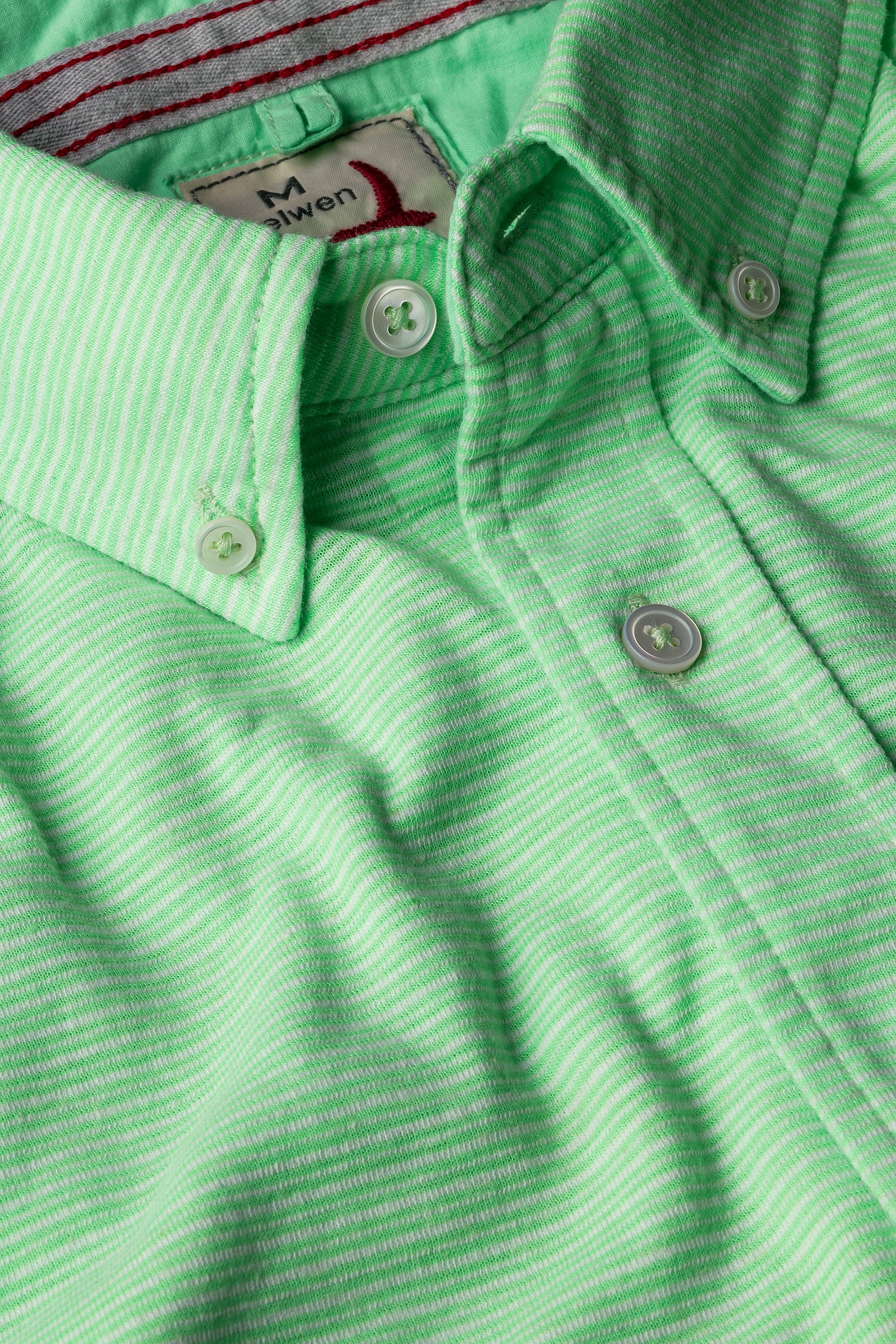Hemp Stripe Buttondown Sport Shirt