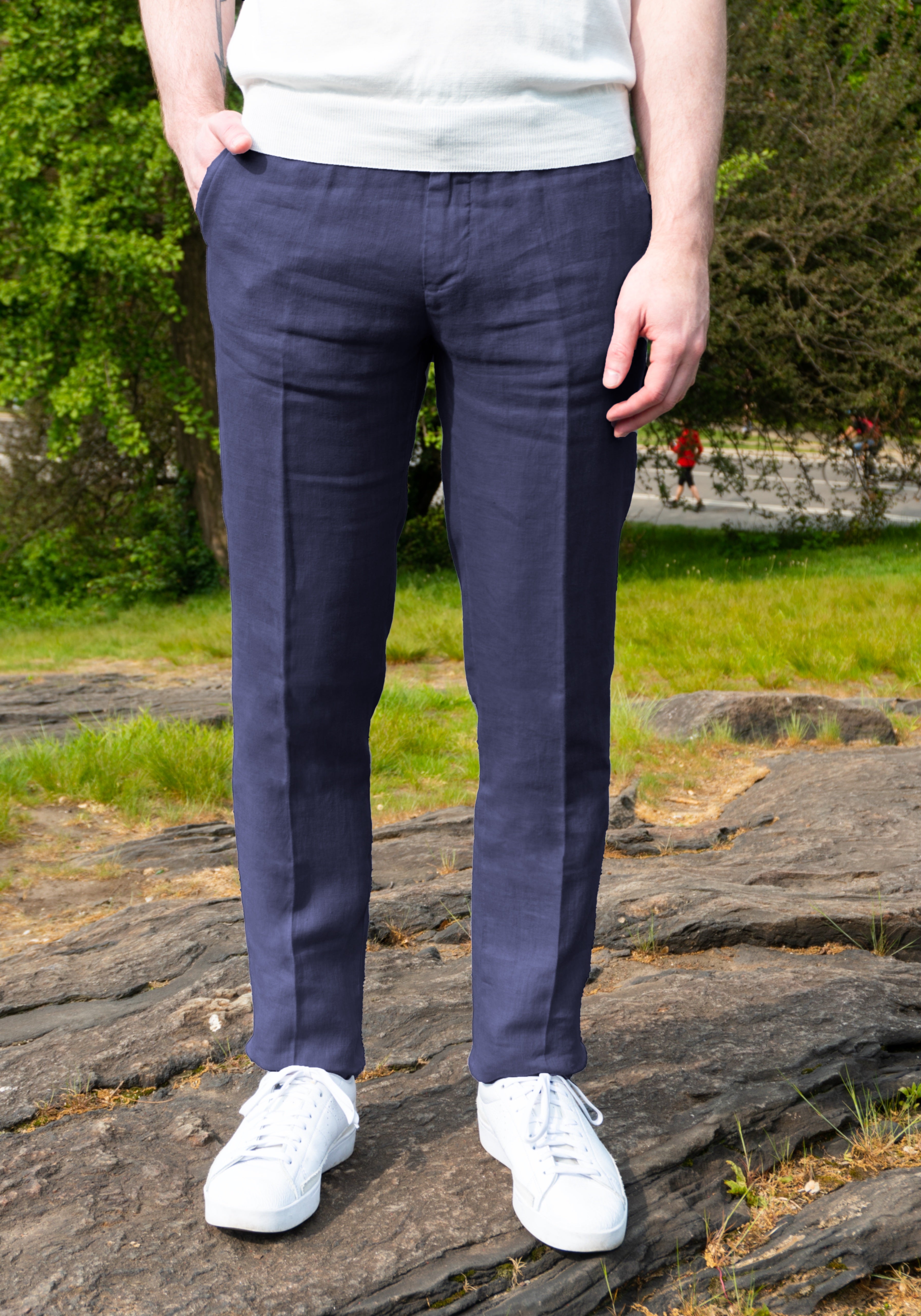 パンツ STELLA MCCARTNEY SOFT STRAIGHT-LEG PANTS IN LINEN STELLA MCCARTNEY Linen & Viscose Hi-waist Straight Pants