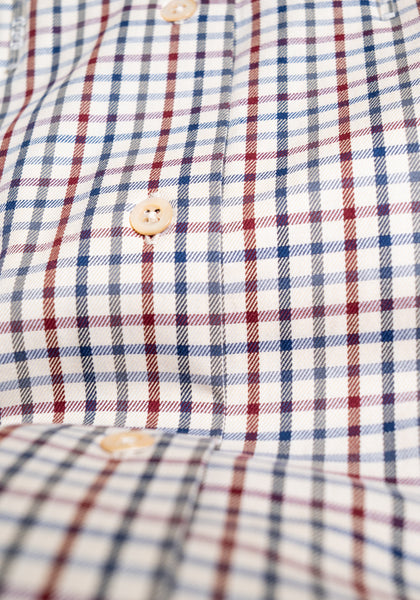 Wine/Navy Heavy Twill Sport Shirt
