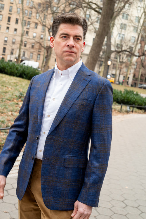 Blue/Camel Check Sport Coat