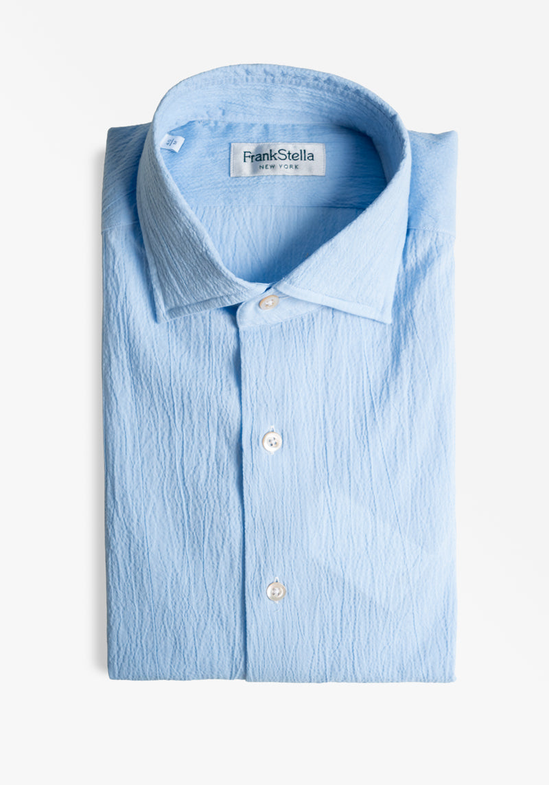 Light Blue Seersucker Shirt