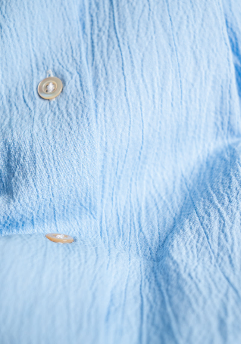 Light Blue Seersucker Shirt