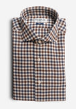 Brown/Cream/Navy Check Sport Shirt