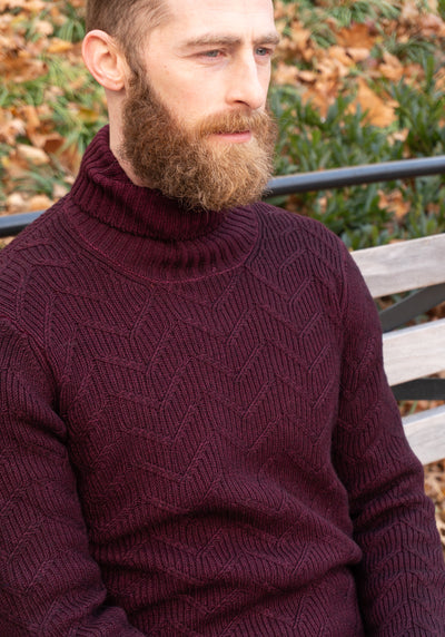 Cable Knit Turtleneck Sweater