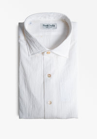 Cream Crinkle Seersucker Shirt