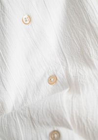 Cream Crinkle Seersucker Shirt