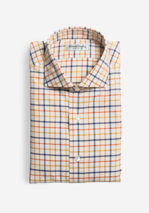 Cream Multi Check Flannel Shirt
