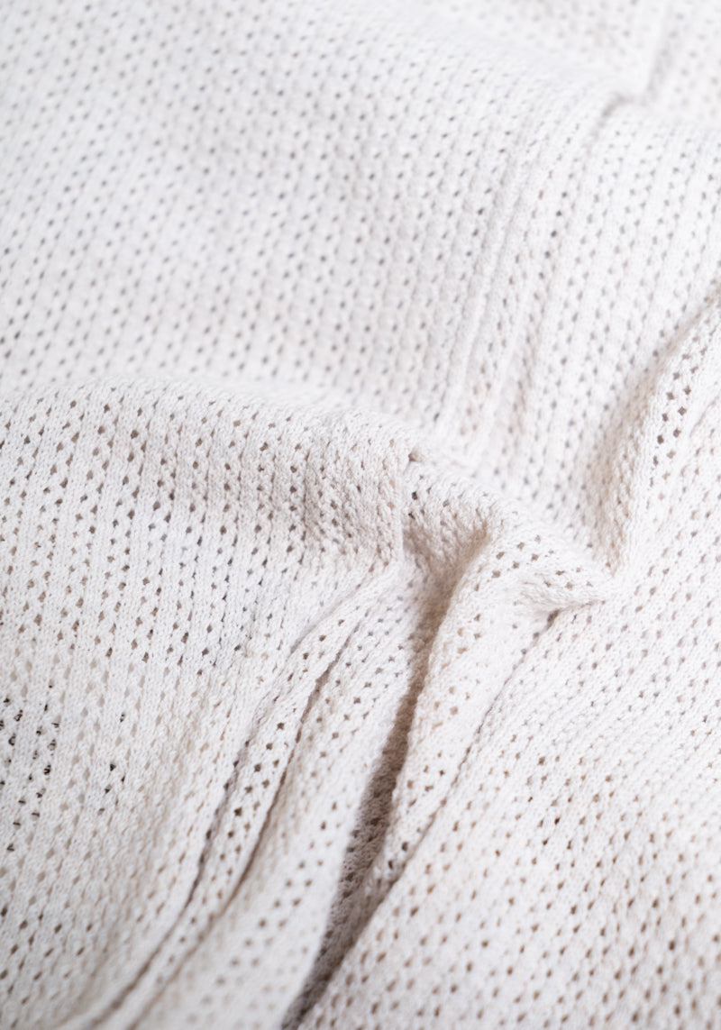 Mesh Knit Button Front Shirt