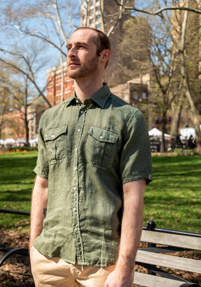 Two Pocket Linen Shirt