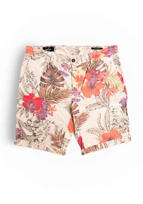 Khaki Floral Shorts
