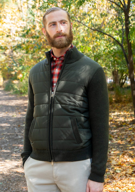 Brown/Cream/Navy Check Sport Shirt