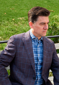 Aubergine Plaid Sport Coat
