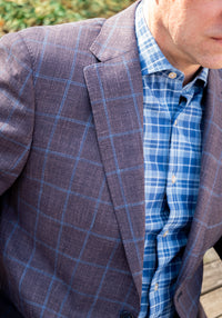 Aubergine Plaid Sport Coat
