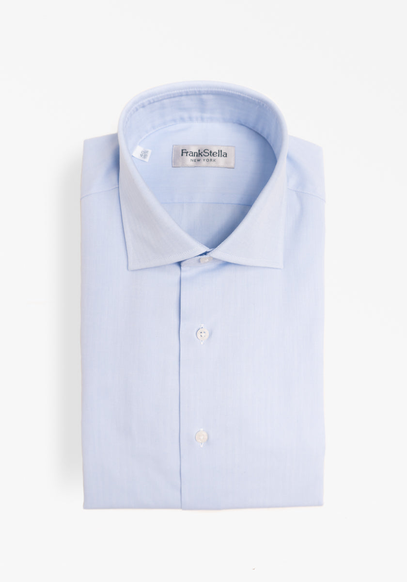 Light Blue Herringbone Shirt