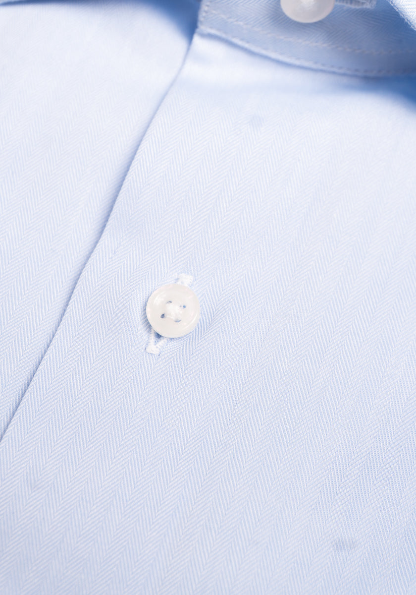 Light Blue Herringbone Shirt
