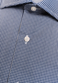Navy Square Pattern Shirt
