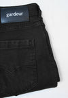    Atelier-Gardeur Superflex Denim Jean in Black - folded detail