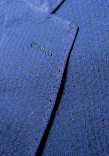 Frank Stella Soft Seersucker Jacket blue detail