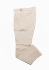 Frank Stella Natural Linen Pleated Trousers