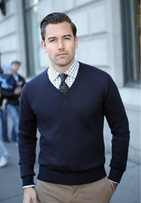 Gran Sasso Extra Fine Merino V-Neck - Frank Stella Clothiers