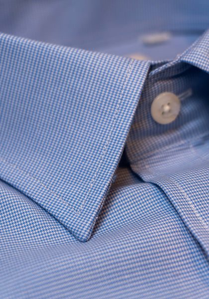 Frank Stella Blue Check Dress Shirt - Frank Stella Clothiers