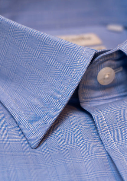 Frank Stella Blue Plaid Slim Fit Dress Shirt - Frank Stella Clothiers
