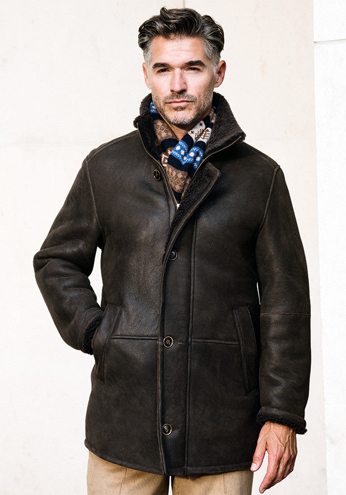 Classic 3/4 Length Shearling Coat - Men's & Women's – Frank Stella