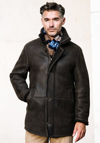 Frank Stella Classic 3/4 Length Shearling Coat - Men's & Women's - Frank Stella Clothiers