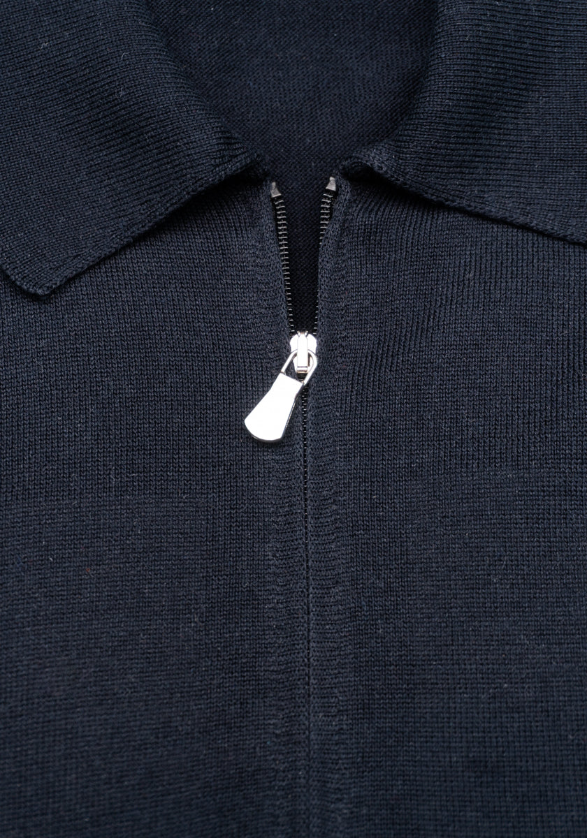 【TTT MSW】Zipup knit polo shirt M TTT MSW Knit Polo Cardigan Brown