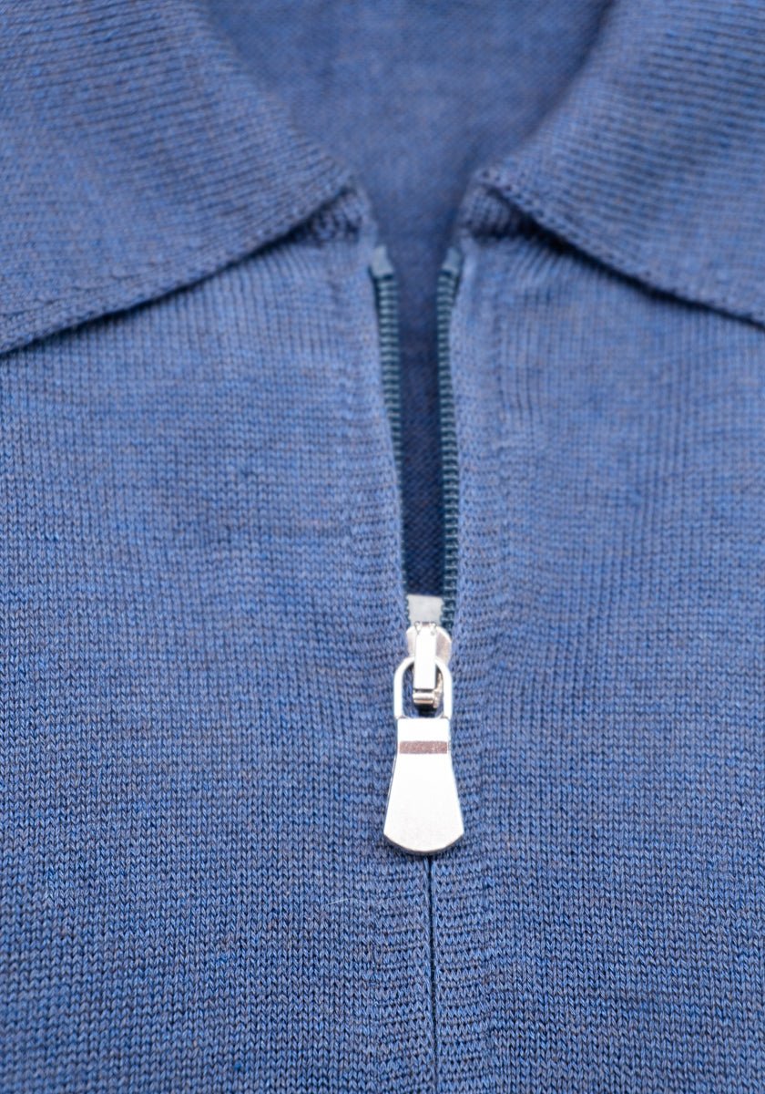 【TTT MSW】Zipup knit polo shirt M TTT MSW Zipup knit polo shirt (NAVY)