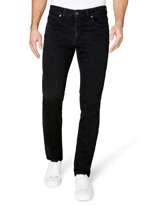 Gardeur Superflex Denim Jean in black - on model - Frank Stella Clothiers