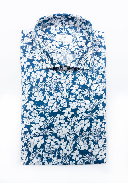 Blue Floral Shirt