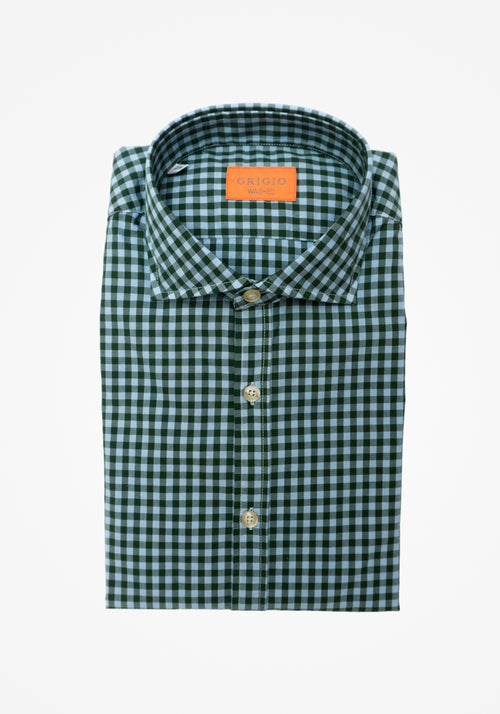 Blue & Green Gingham Shirt