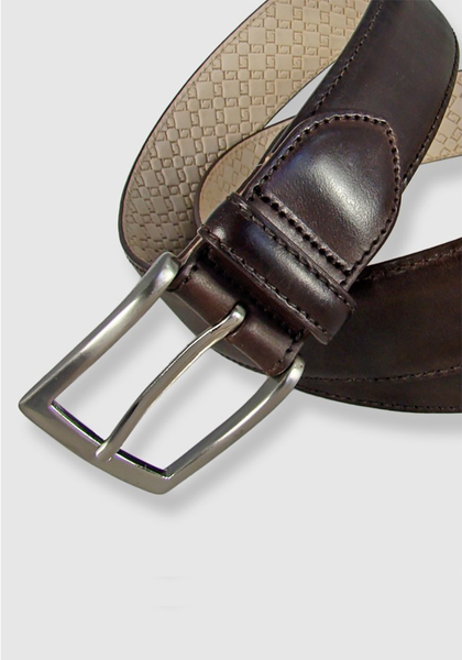 Leyva Bull Leather Belt brown - Frank Stella Clothiers