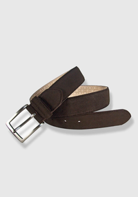 Leyva Suede Belt brown - Frank Stella Clothiers