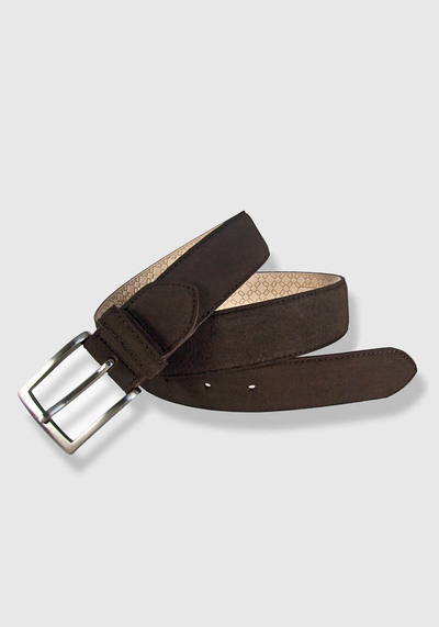 Leyva Suede Belt brown - Frank Stella Clothiers