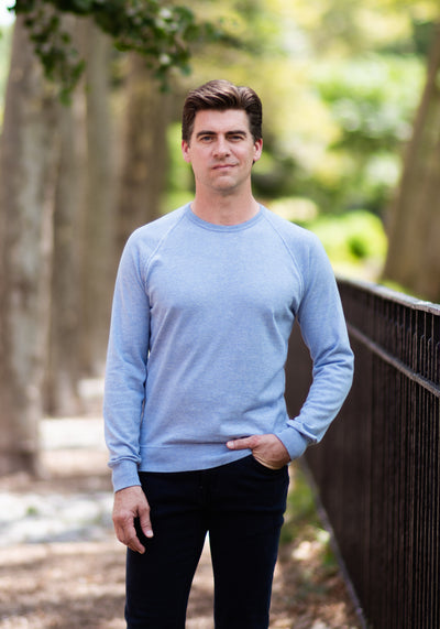 Gran Sasso Cotton & Cashmere Crewneck Sweatshirt - Frank Stella Clothiers