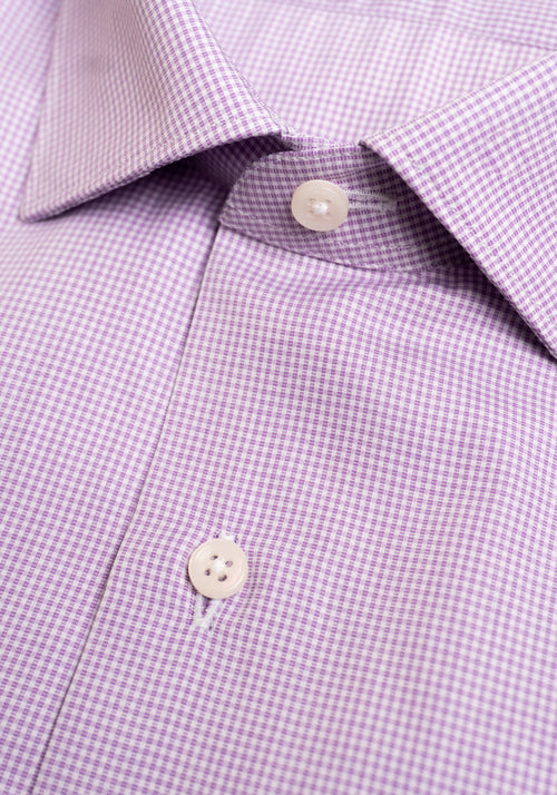 Lavender Micro Check Shirt