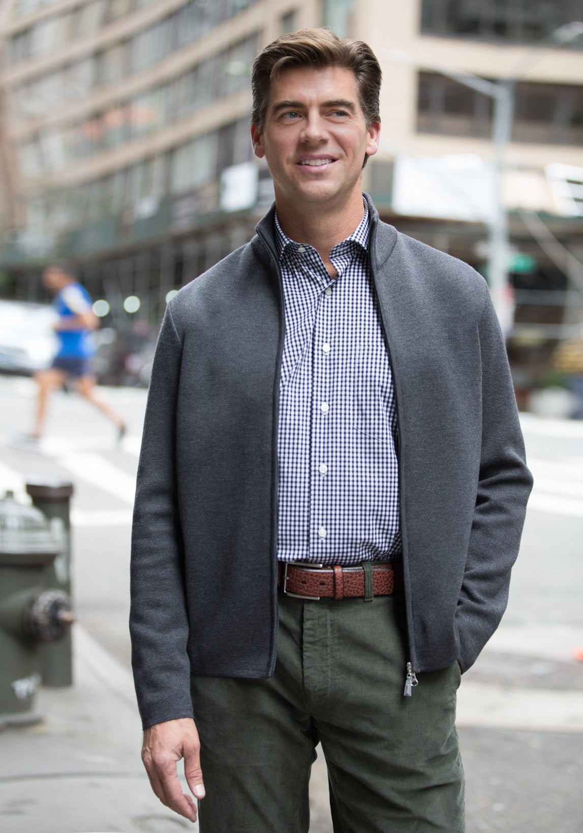 Full Zip Merino Sweater - Frank Stella Clothiers
