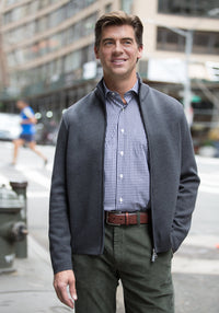 Gran Sasso Full Zip Merino Sweater - Frank Stella Clothiers