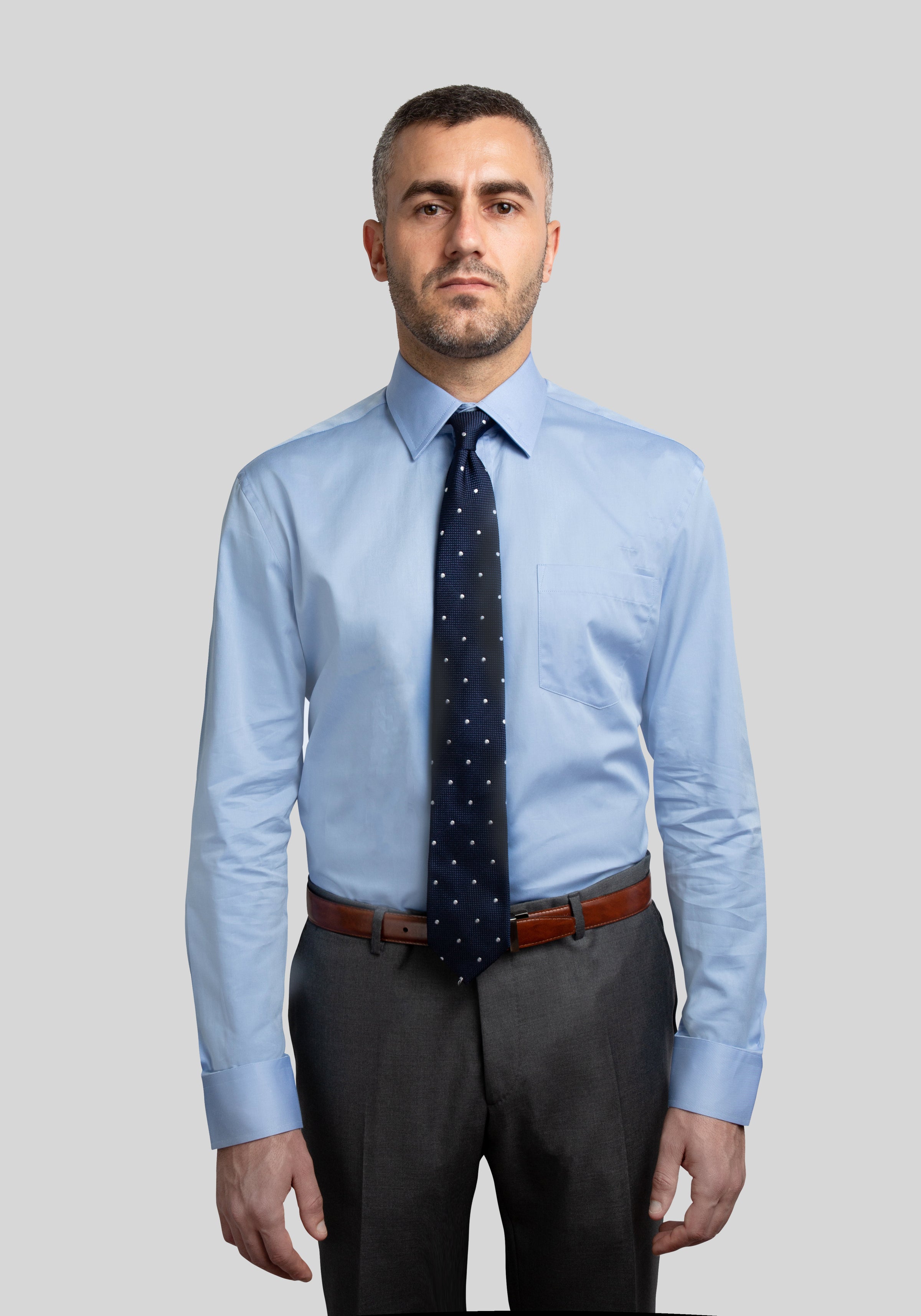 French Blue Dress Shirt - Frank Stella Clothiers 16.5 / Regular / Classic French Blue Dress Shirt - Frank Stella Clothiers 16.5 / Regular / Classic