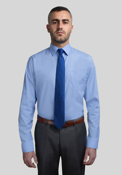 Frank Stella Blue Plaid Dress Shirt - Frank Stella Clothiers