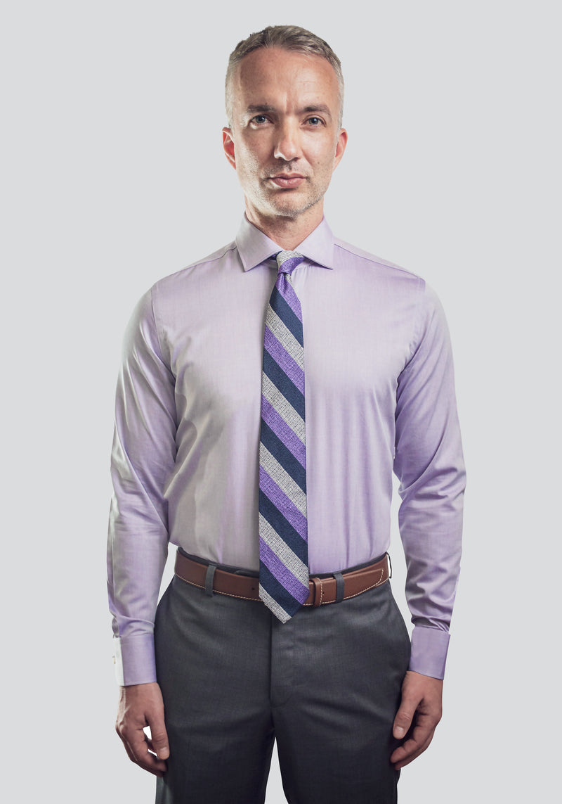 Lilac Slim Fit Dress Shirt - Frank Stella Clothiers 15 / Long Lilac Slim Fit Dress Shirt - Frank Stella Clothiers 15 / Long