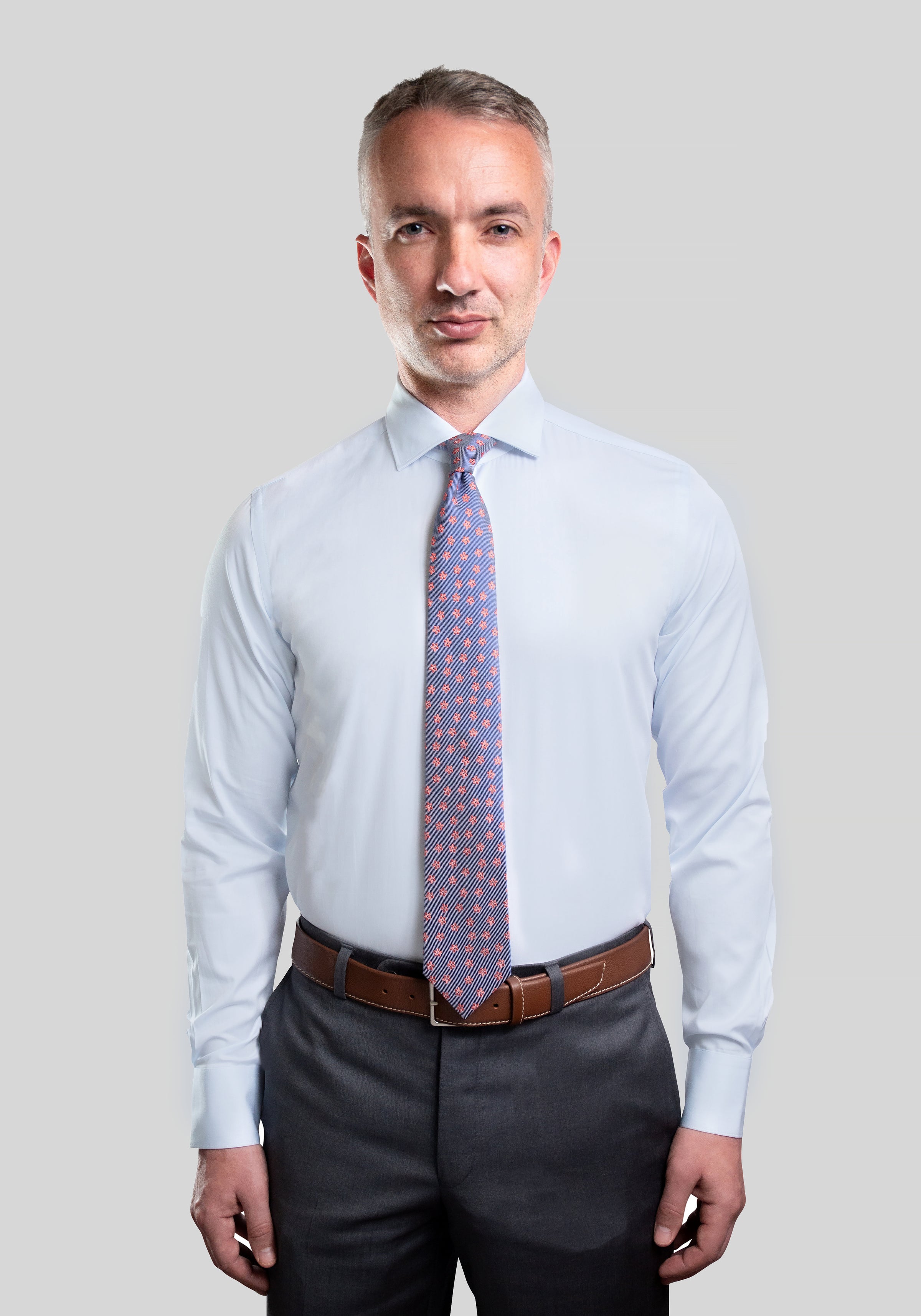 Frank Stella Light Blue Slim Fit Dress Shirt - Frank Stella Clothiers